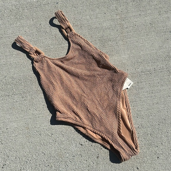 Aerie Shimmery Crinkle Birthday Scoop Cheekiest One Piece Swimsuit NWT - Picture 5 of 10